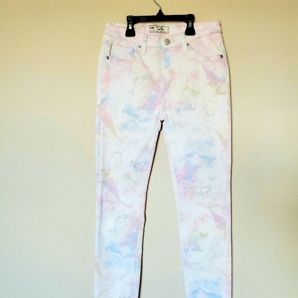 FREE PEOPLE Rare Marbled Pastel Skinny Jeans - Picture 5 of 6